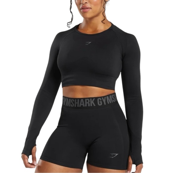 Gymshark Tops - Gymshark Flex Sports Long Sleeve Crop Top Size XXL